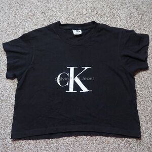 Calvin Klein black crop top